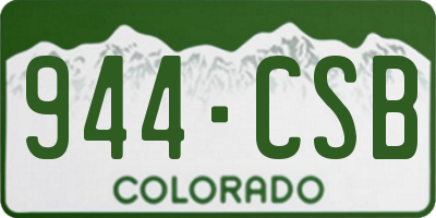 CO license plate 944CSB