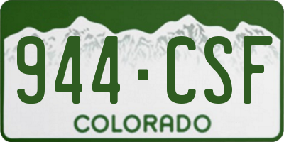 CO license plate 944CSF