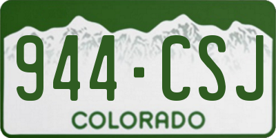CO license plate 944CSJ