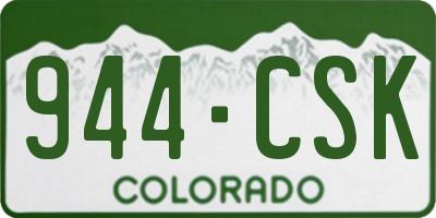 CO license plate 944CSK