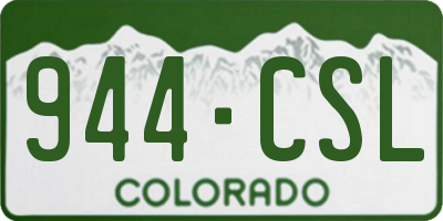 CO license plate 944CSL