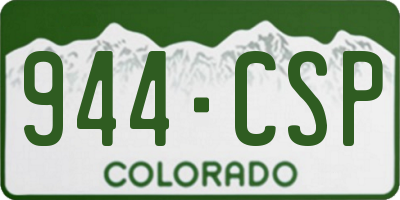 CO license plate 944CSP
