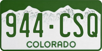 CO license plate 944CSQ