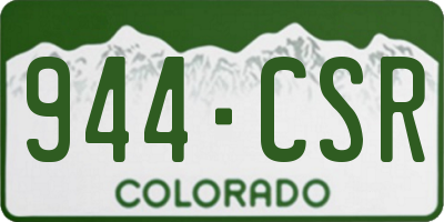CO license plate 944CSR