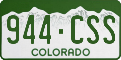 CO license plate 944CSS