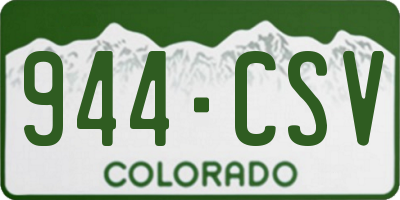 CO license plate 944CSV