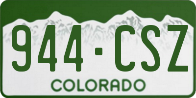 CO license plate 944CSZ