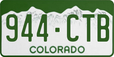 CO license plate 944CTB