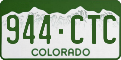 CO license plate 944CTC