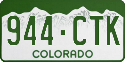 CO license plate 944CTK