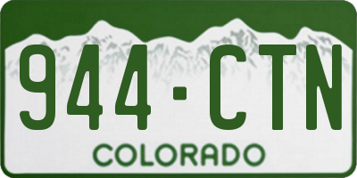 CO license plate 944CTN