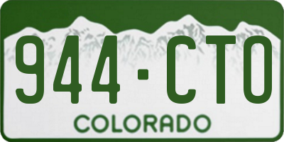 CO license plate 944CTO