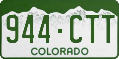 CO license plate 944CTT