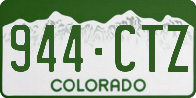 CO license plate 944CTZ