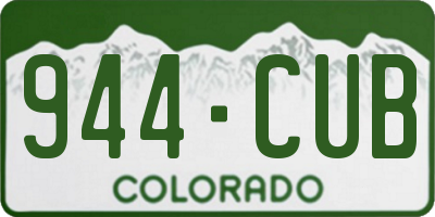 CO license plate 944CUB
