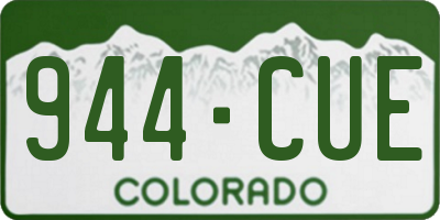 CO license plate 944CUE