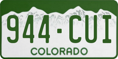 CO license plate 944CUI