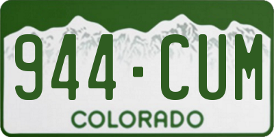 CO license plate 944CUM