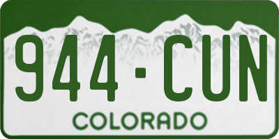 CO license plate 944CUN