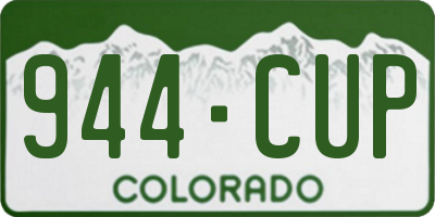 CO license plate 944CUP