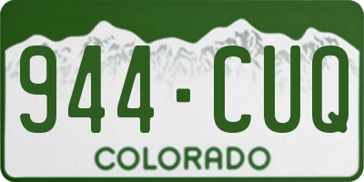 CO license plate 944CUQ