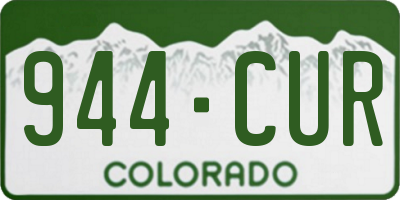 CO license plate 944CUR