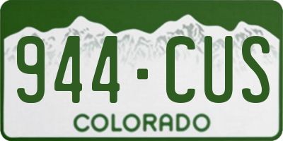 CO license plate 944CUS