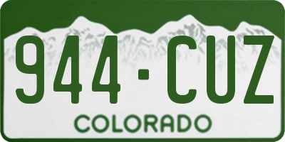 CO license plate 944CUZ