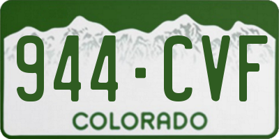 CO license plate 944CVF