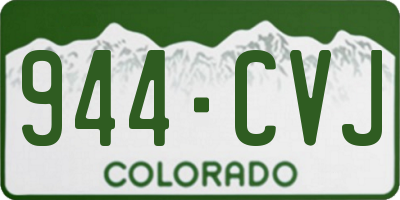 CO license plate 944CVJ