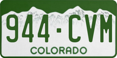 CO license plate 944CVM