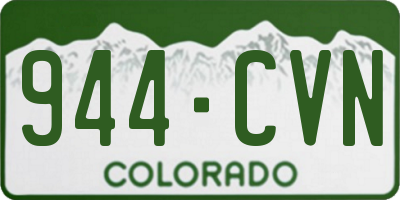CO license plate 944CVN