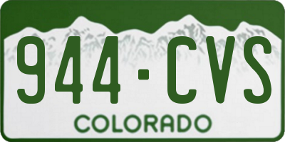 CO license plate 944CVS