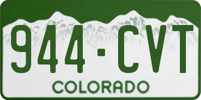 CO license plate 944CVT