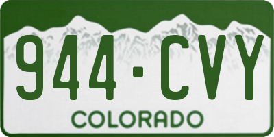CO license plate 944CVY