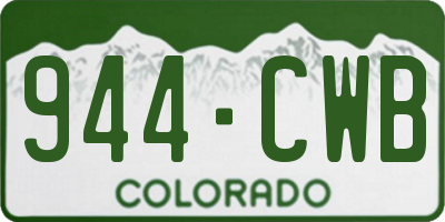 CO license plate 944CWB