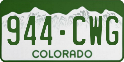 CO license plate 944CWG