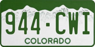 CO license plate 944CWI