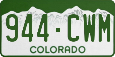 CO license plate 944CWM