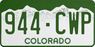 CO license plate 944CWP