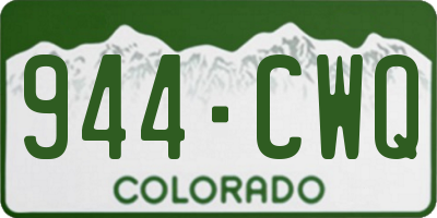CO license plate 944CWQ