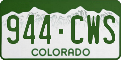 CO license plate 944CWS