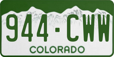 CO license plate 944CWW