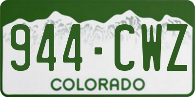 CO license plate 944CWZ