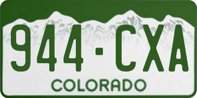 CO license plate 944CXA