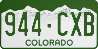 CO license plate 944CXB