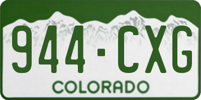 CO license plate 944CXG
