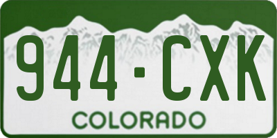 CO license plate 944CXK
