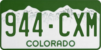 CO license plate 944CXM