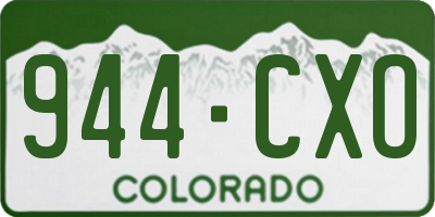 CO license plate 944CXO